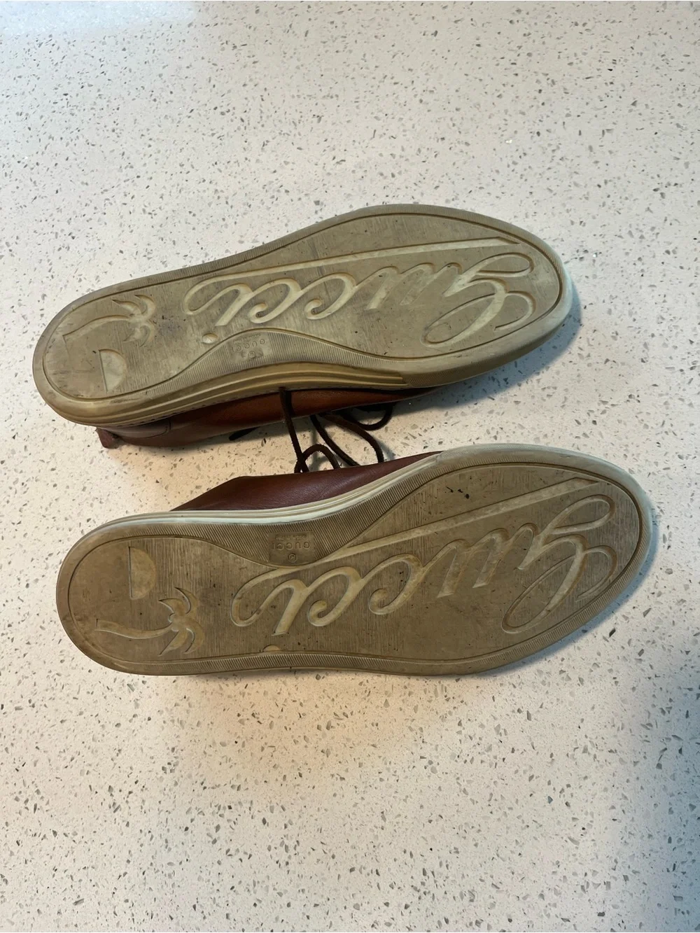 Gucci Brown Leather Lace-Up Oxfords